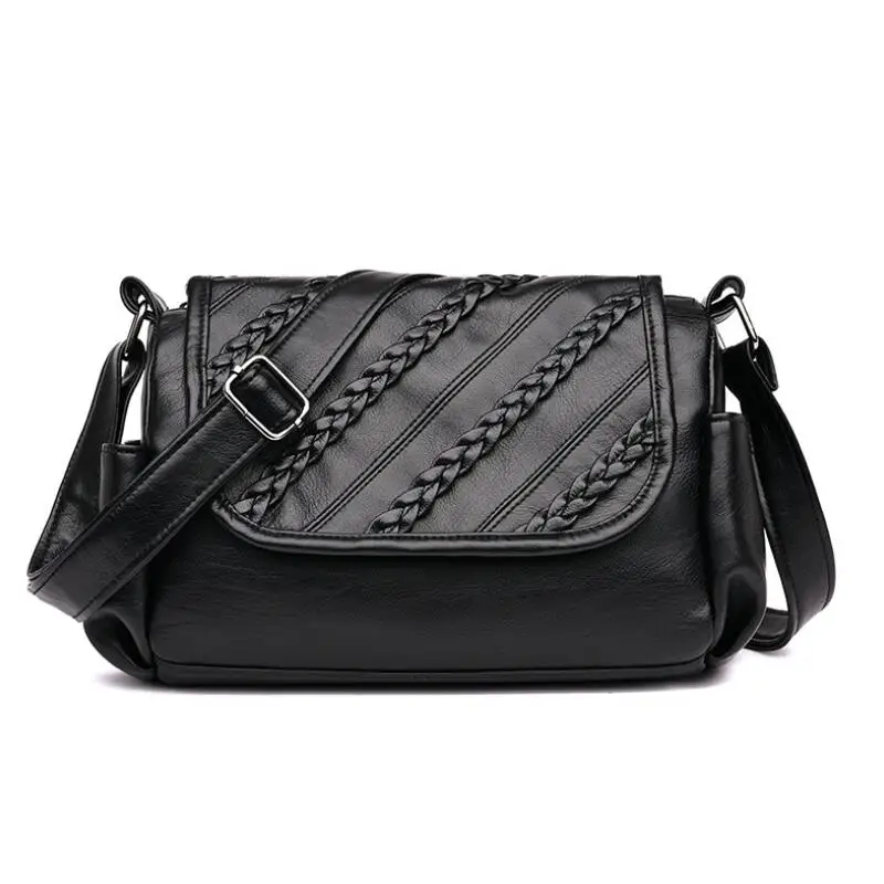 

Luxury Handbags Women Bags Designer Pu Leather Retro Crossbody Bags For Middle Aged Female Fashion Square Shoulder Bag