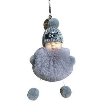 

Christmas Sleeping Baby Keychain Cute Sleeping Baby Doll Plush Doll Keychain Bag/Car Pendant Easy To Carry Around