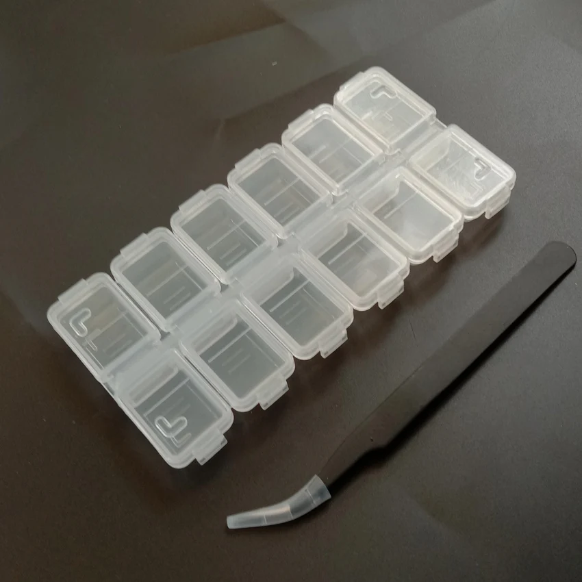 Queenme хранение для принадлежностей для дизайна ногтей чехол стразы аксессуары из драгоценных камней прозрачный пластиковый пустой контейнер для Стразы бусины Органайзер коробка - Цвет: nail tool set 3