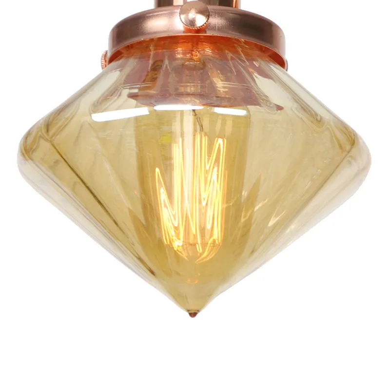 Американский винтажный подвесной светильник Лофт Декор Эдисона светодиодная Подвесная лампа Железный переключатель стекло столовая