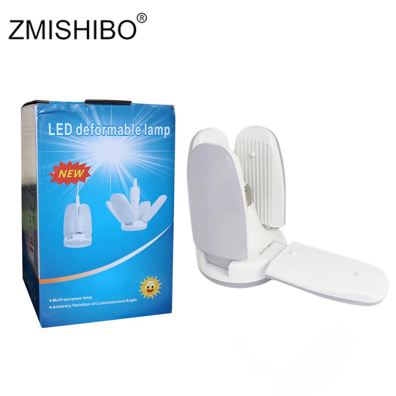 ZMISHIBO 60 Вт E27 B22 светодиодный лампы складной Вентилятор лезвие с регулируемым углом наклона 110 V-220 V супер яркие светодиодные лампы для дома энергосберегающие лампы CE по ограничению на использование опасных материалов в производстве