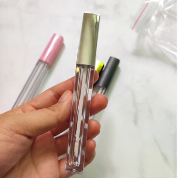 

4.5ML Empty Lipgloss Bottle Lipgloss Tube Refillable Container Plastic Lipgloss Bottle Containers With Silver Lid 12.8cm Long