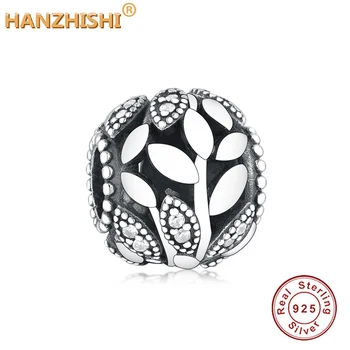 

Fashion 100% 925 Sterling Silver Beads Openwork Family Tree Charms Fit Original Fine Charm Bracelets Women DIY Jewelry