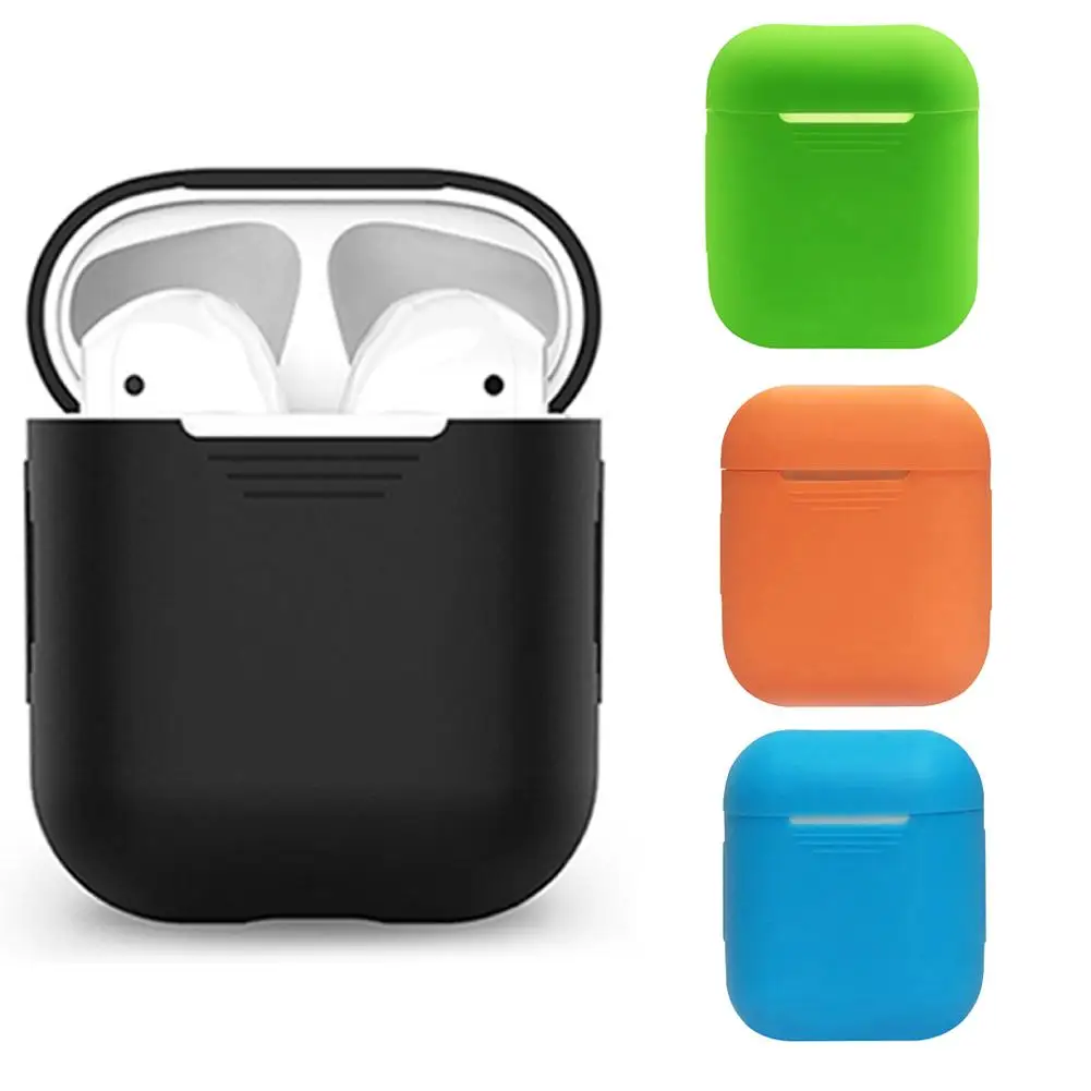 

Solid Color Soft Dustproof Silicone Earphone Case Protective Cover For Apple Airpods Headphone Accessories Anti-scratch