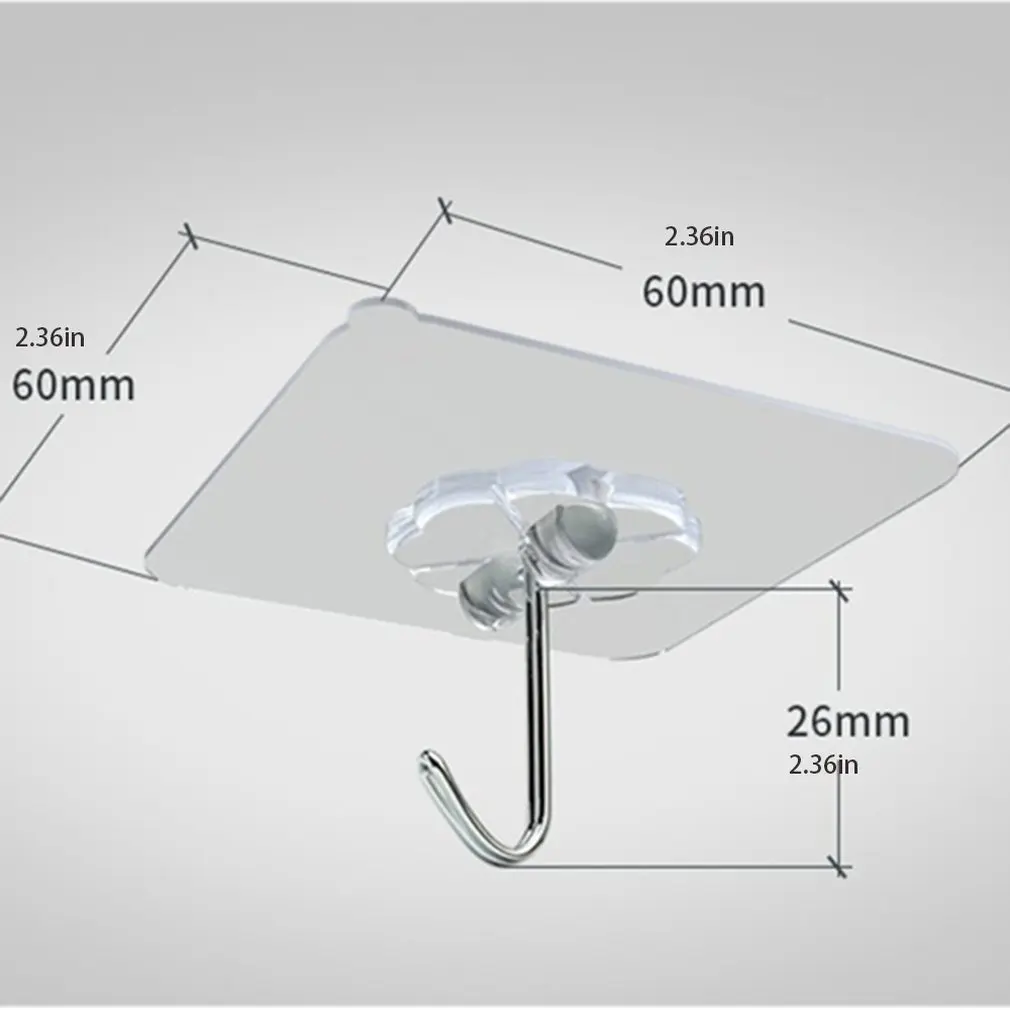 10 шт. крепкие домашние кухонные крючки прозрачная присоска Настенные Крючки вешалка для кухни ванной комнаты
