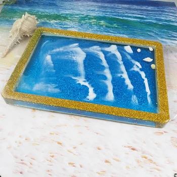 

10 Inch DIY Large Rectangle Plate Resin Mold Jewelry Plate Dish Silicone Molds Epoxy Resin Storage Dishes Handmade Craft