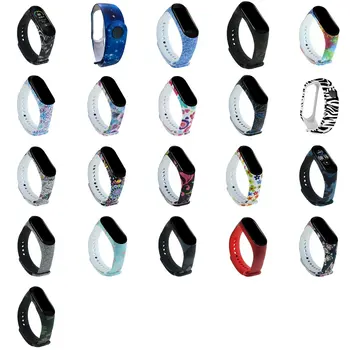 

Personalized printing design wrist strap For Mi band 5 strap silicone TPU For xiaomi Replacemet camouflage wristband bracelet