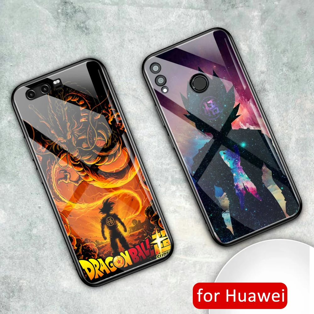 

For Huawei honor note 10 case goku dragon ball Glass back honor 8x case for Huawei honor 8x max 9 10 20 20i v9 v10 v20 play