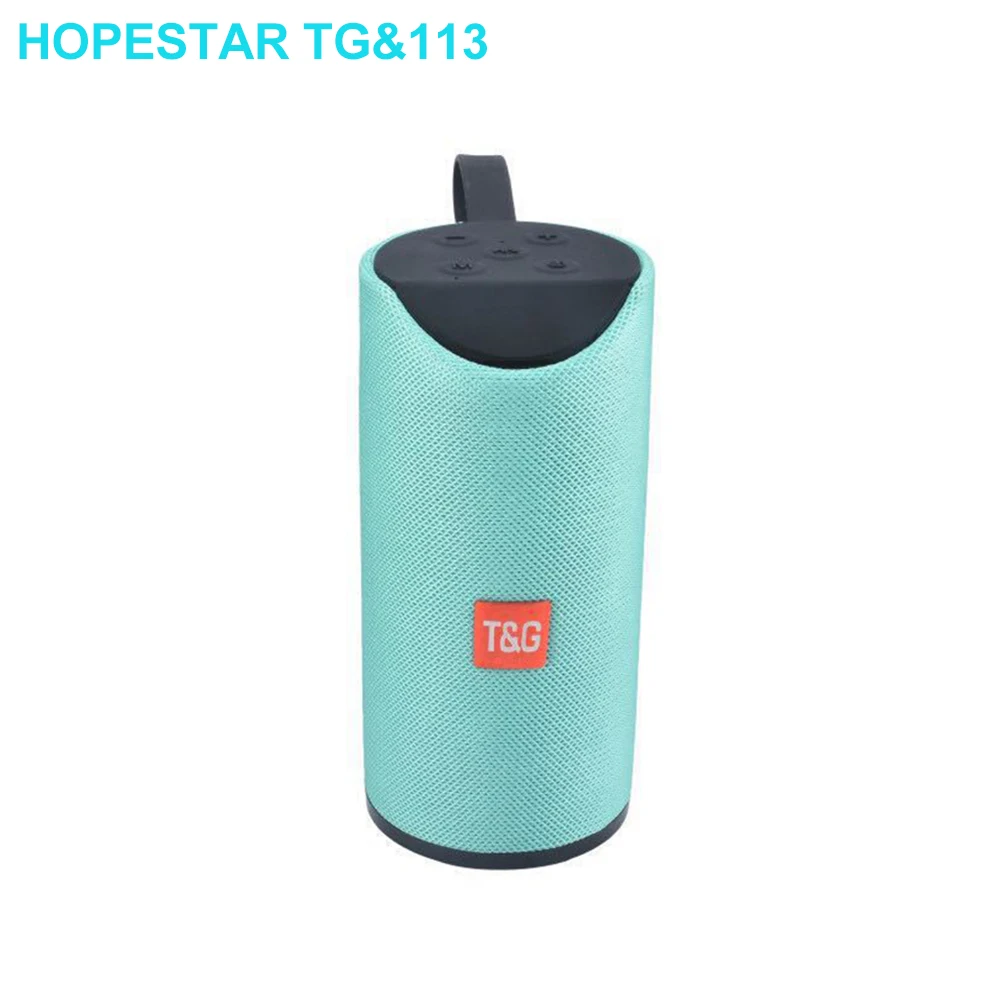 Hopestar-altavoz portátil inalámbrico TG113, Subwoofer estéreo con Radio FM y Bluetooth para exteriores, 10W