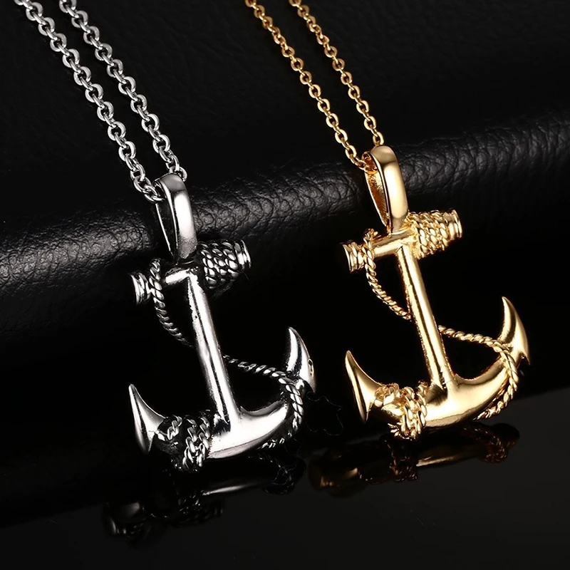 2021 Fashion New Black Rectangle Pendant Necklace Men Trendy Simple Stainless Steel Chain Men Necklace Jewelry Gift