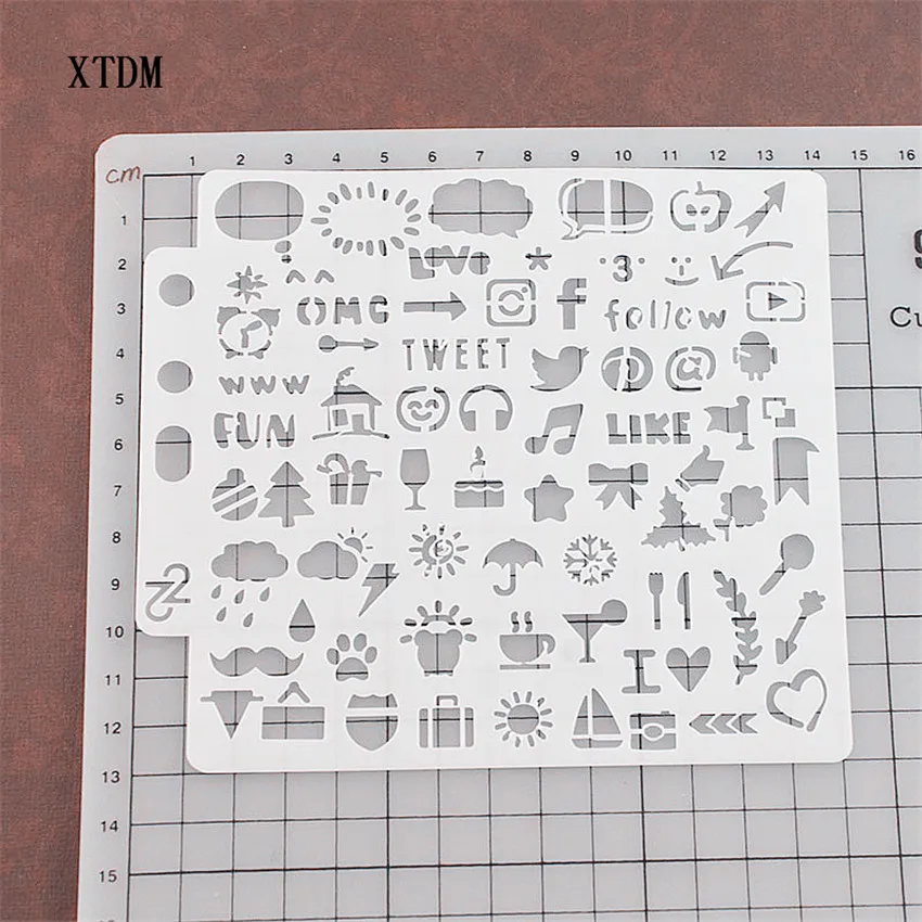 Иконы формы щит Сделай Сам торт Скрапбукинг трафареты полые украшения Печать