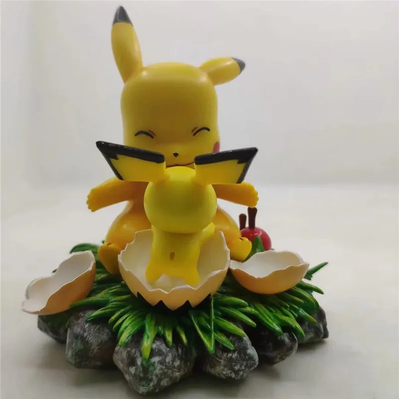 10 см GK Фэнтези Серии Яйцо Pika& Pichu Покемоны Фигурки игрушки милые комнаты Модель украшения подарок на день рождения для детей