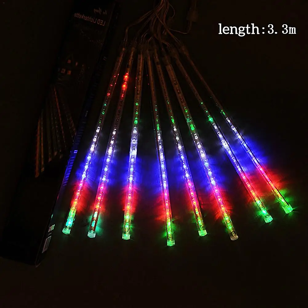 

New Year 30cm Outdoor Meteor Shower Rain 8 Tubes 192LED String Lights Waterproof Christmas Wedding Party Outdoor Garden Decor