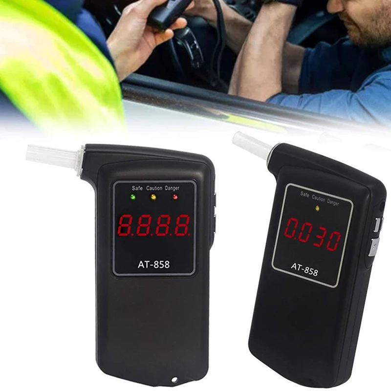 

2019 new Patent High Accuracy Prefessional Police Digital Breath Alcohol Tester Breathalyzer AT858S with Box Blister Packaging