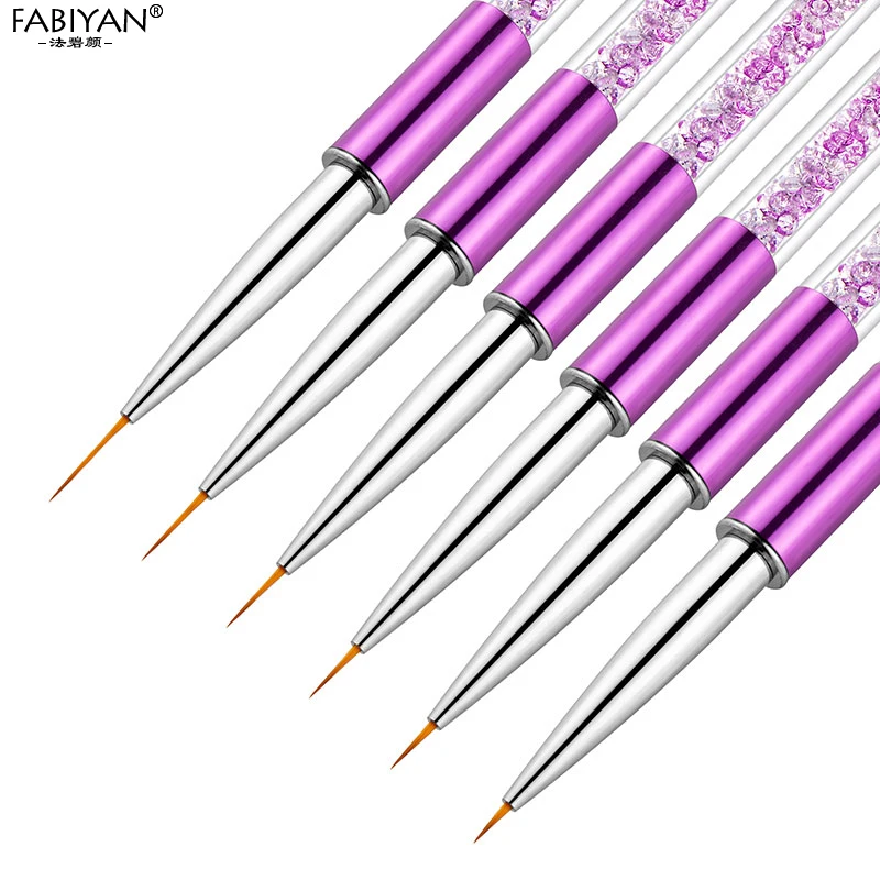 Фиолетовая кисть для рисования цветочной линии нейл арта подводка 3D дизайн ручка