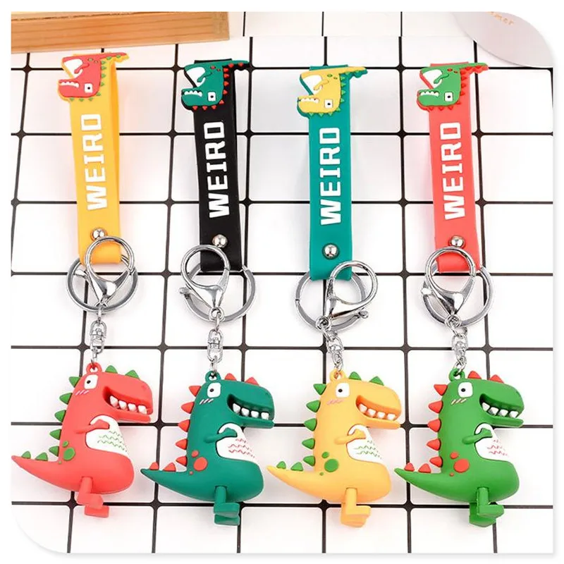 Creative Silicone Green Little Dinosaur Key Chain Bluetooth Headset Pendant Car Bag Gift | Украшения и аксессуары