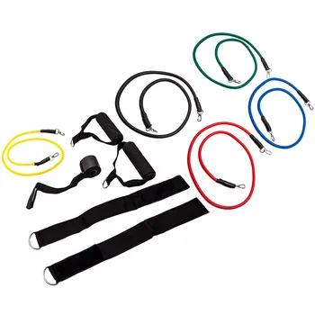 

New Resistance Bands Set Yoga 11PCS Pilates Latex Exercise Fitness Tube Workout Band