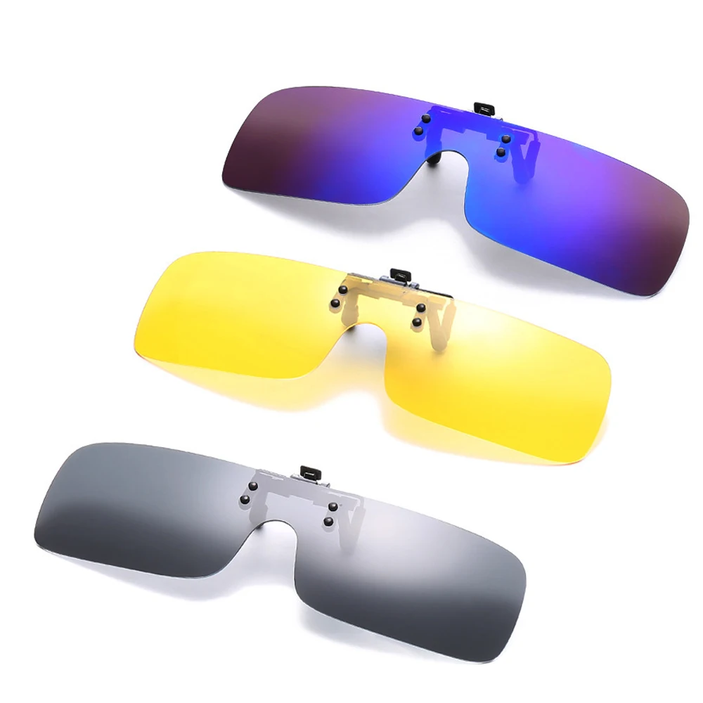 Polarized Clip On Sunglasses | Day & Night Vision Glasses | UV400 Protection For Driving (Silver Frame) - View #6