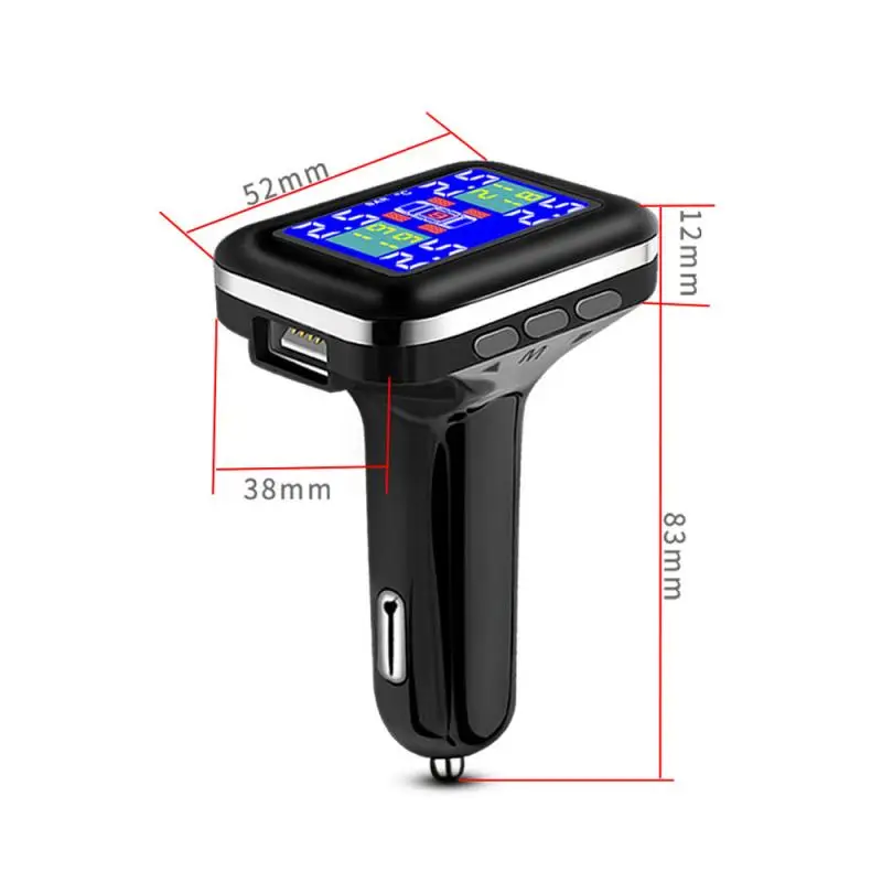 Система контроля давления в шинах автомобиля многофункциональная USB зарядка для