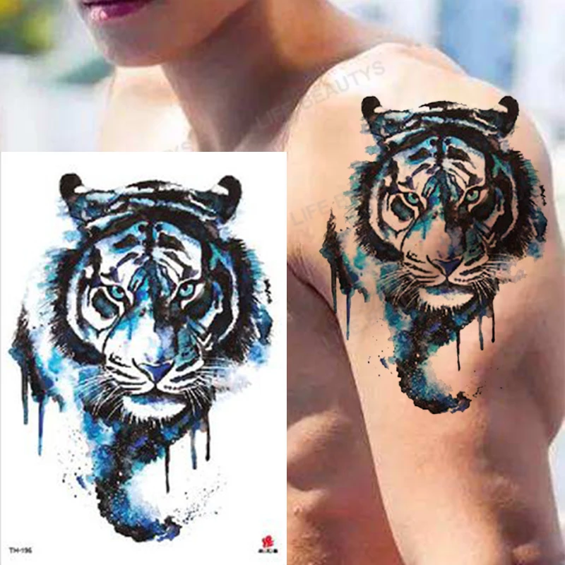 tatuagem temporária de animais prova adesivos de arte braço manga