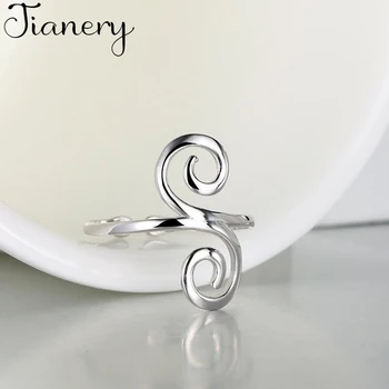 

JIANERY Bohemian 925 Sterling Silver Pattern Rings For Women Men Engagement Rings Girls Party Gifts Anillos 2019