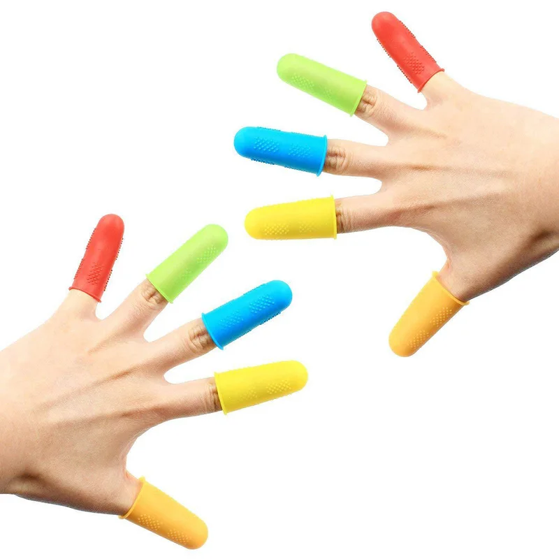 

Practical Non-slip Anti-cut Anti-scald Protective Finger Cover Tool Anti Static Silicone Finger Cots Elasticity cleaning Gloves