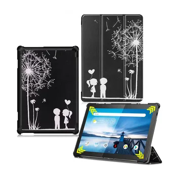 

Slim Print PU Cover For Lenovo Tab M10 TB-X605 X605 Luxury Folio Tablet Case 100PCS/Lot