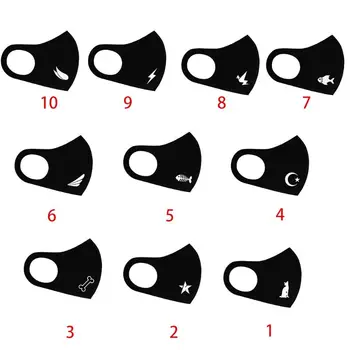 

10 Types Cartoon Anime Logo Mouth Mask Unisex Ice Silk Dustproof Anti-Fog Haze Face Cover R7RF2494