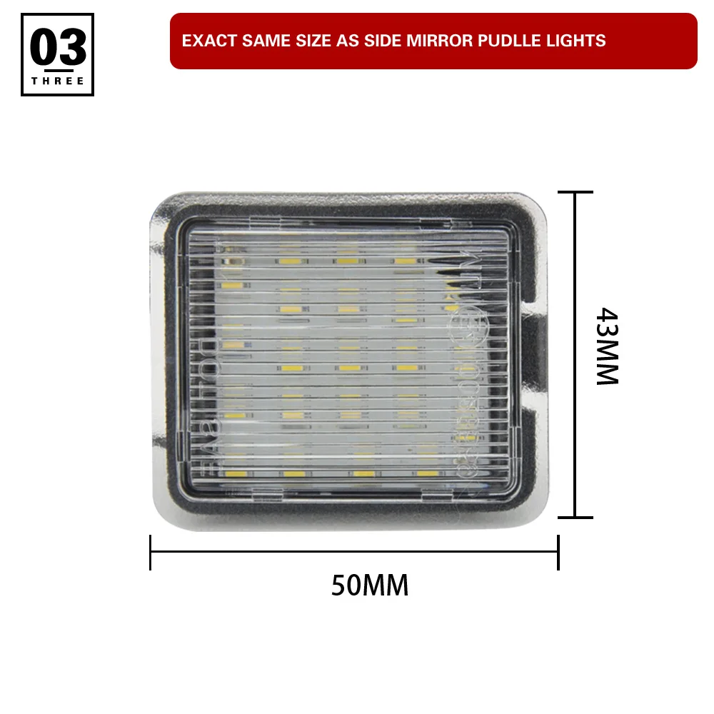 2 шт. CANbus Led под боковым зеркалом лужа светильник Модуль для Ford Focus C-Max Kuga Clear