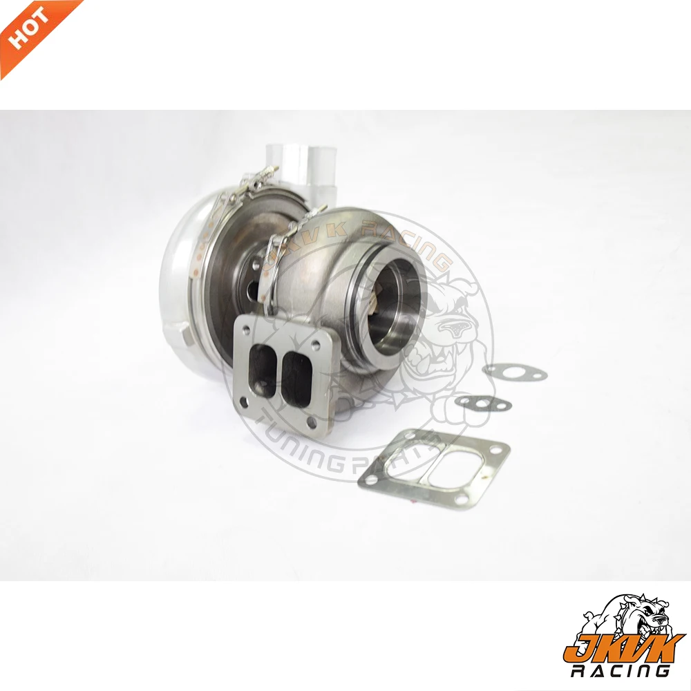 JKVK RACING 79,8/108 мм T4 фланец GTX4508R заготовка A/R 0,69 4 ''V-band масляный с водяным охлаждением двойной керамический шариковый подшипник турбонаддува