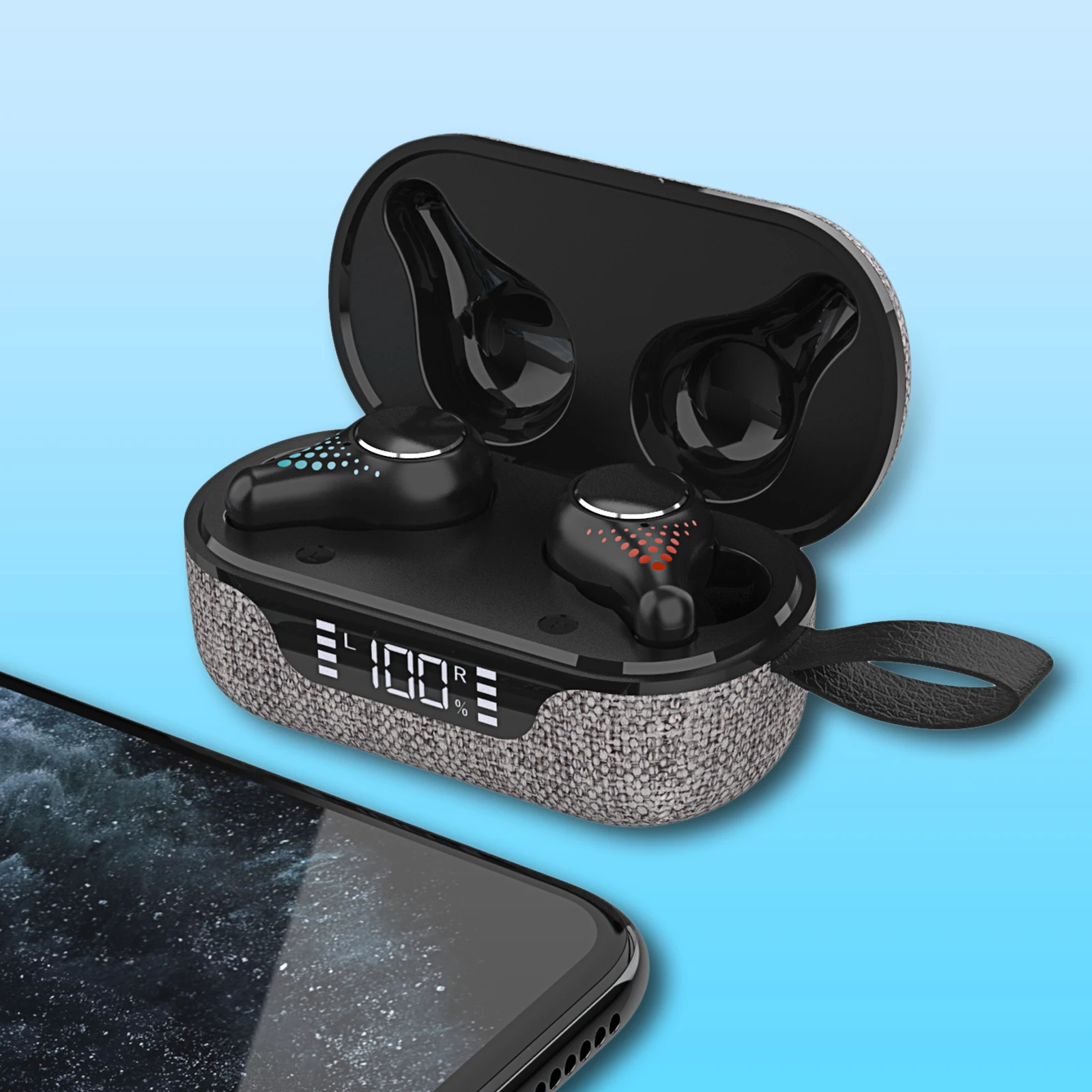 Беспроводные наушники LCXIN TWS IPX7 водонепроницаемые с шумоподавлением Bluetooth
