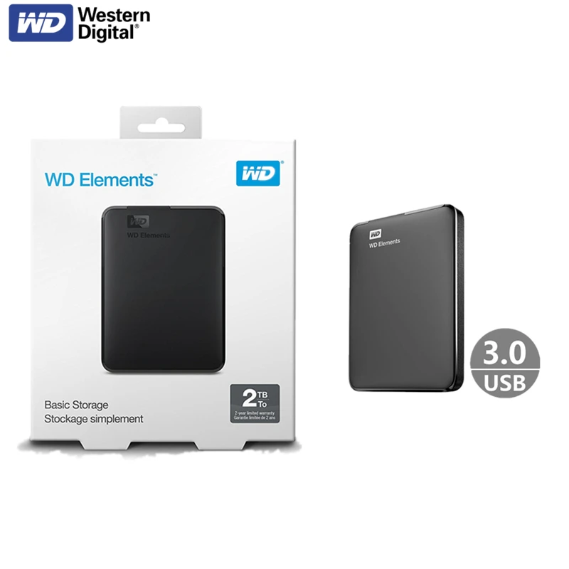 WD Elements портативный внешний жесткий диск HD 500G 1 ТБ Externo Disque SATA USB 3,0 устройство хранения для ПК компьютера ноутбука PS4