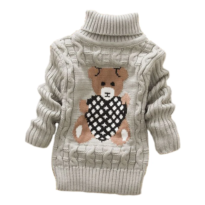 Г. Осенне-зимние детские вязаные пуловеры с высоким воротником для маленьких мальчиков и девочек, теплые плотные свитера с высоким воротником для детей от 2 до 8 лет