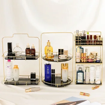 

Nordic ins-style Cosmetic perfume Lipstick Jewelry Storage Box Bathroom Desktop Makeup Storage Finishing Stand Brush Holder Box
