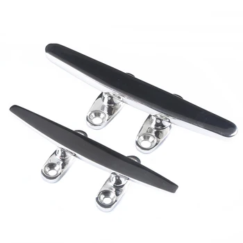 

MIZUGIWA 1PC Marine Stainless Steel Open Base Flat Top Boat Cleats 5" / 6" Deck Boat Cleats Marine Mooring Rope Tie ROPE SAILING