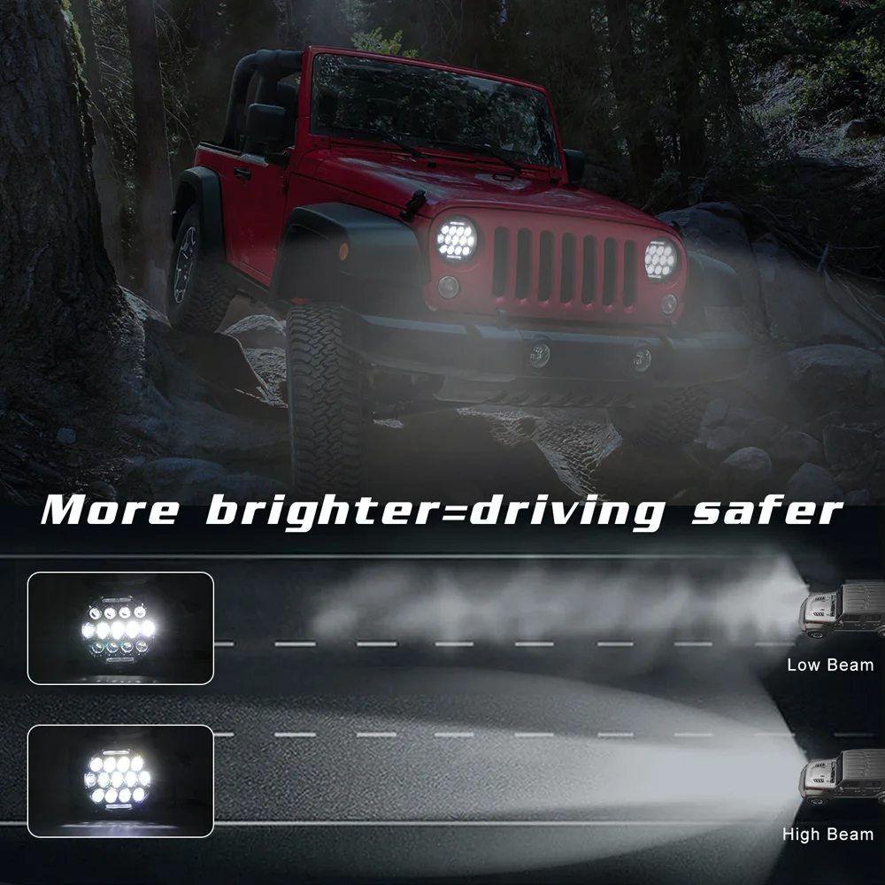 1 шт./2 шт. 12 в 280 Вт 7 дюймов Автомобильные фары Angel Eye 27 бусин для Jeep Wrangler JK TJ LJ 1997- FLD 2012-2013 Touring Softail