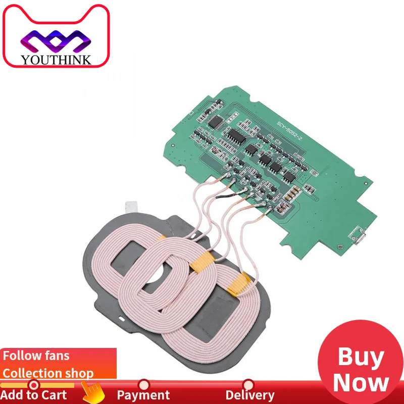 Qi модуль беспроводного зарядного устройства передатчик 5 Вт PCBA DIY 3 катушки