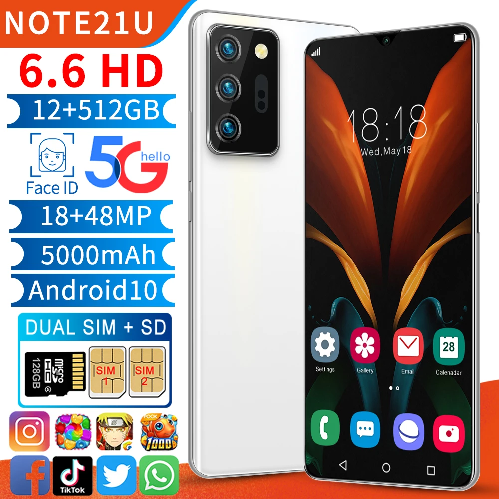 Galay S21+ Ultra 7.2 Inch Smartphone 5800mAh Unlock Global Version 4G 5G Android 10.0 16MP+32MP 12GB+512GB Celulares Smartphone