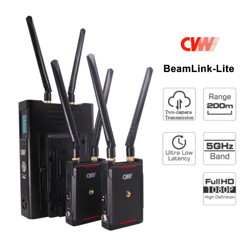 Беспроводной передатчик CVW BeamLink Lite для прямой трансляции с 2 камерами 200 м/650 футов