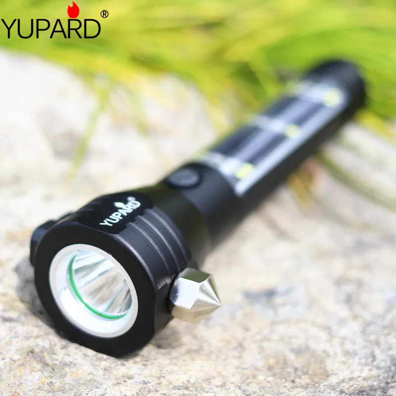 9 in 1 Solar Power LED Flashlight Multi-Functional Safety Hammer Torch Light USB Bank Magnet Survival Tool Emergency | Лампы и