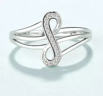 

T711 925 Sterling Silver Personalized Rings For Women Cubic Zirconia Stone Rings