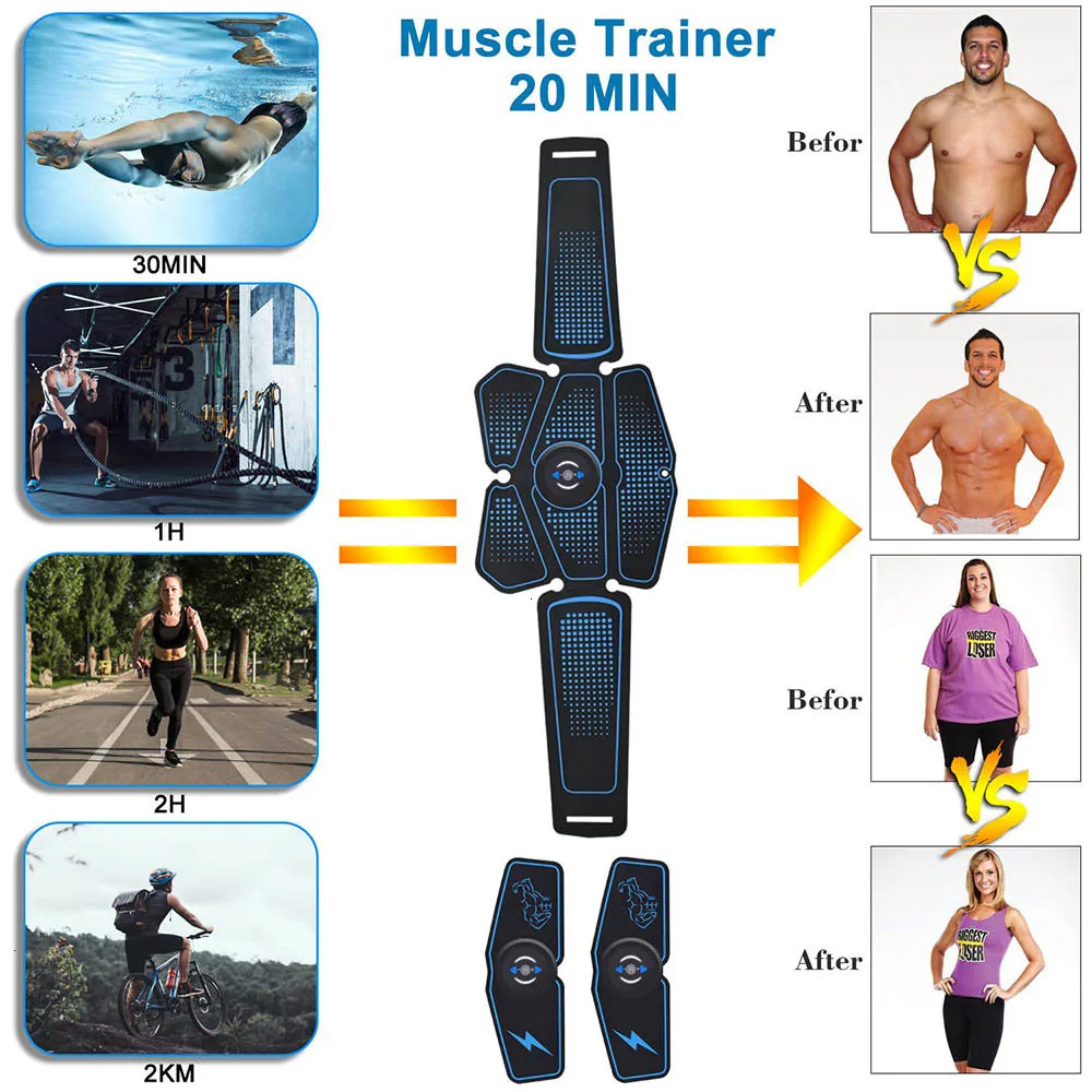 Muscle Stimulator ABS Hip Trainer EMS Abdominal Belt Electrostimulator Muscular Exercise Home Gym Equipment Electrostimulation (6)