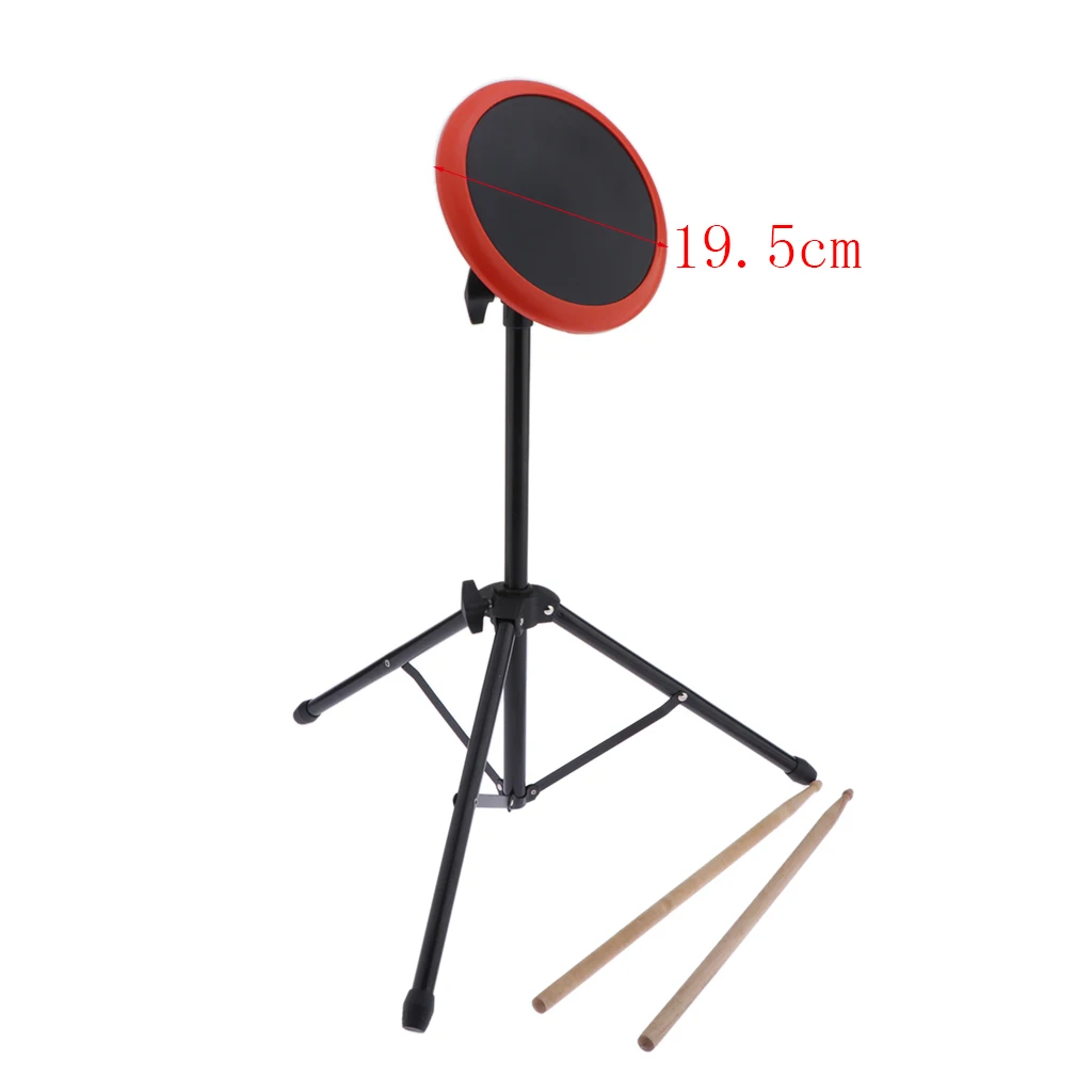 Drummer Practice Pad 6inch with Portable Tripod Stand Drumsticks and Bag