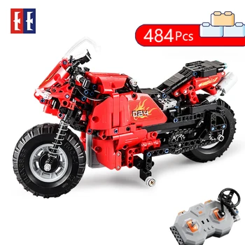 

Technics city 2.4ghz rc racetrack Motorcycle building block lepining Racing Car Model DIY RC Building Block Toy Car boy Gift