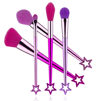 

5-in-1 Makeup brush Pentagram handle Limited edition Eyeshadow brush loose powder blush with OPP Storage Brush Pack Bag
