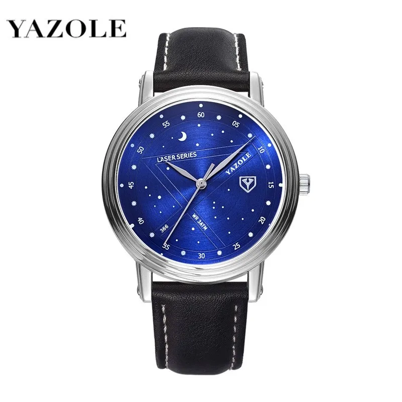 YAZOLE 2020 новые деловые мужские часы с уникальным рисунком звезды неба