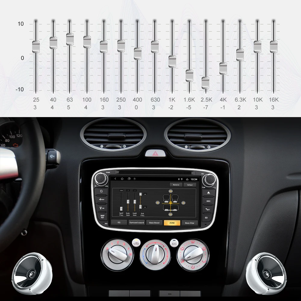 Isudar 2 Din Авто Радио Android 9 для FORD/Focus/S MAX/Mondeo/C MAX/Galaxy автомобильный DVD Мультимедиа gps USB