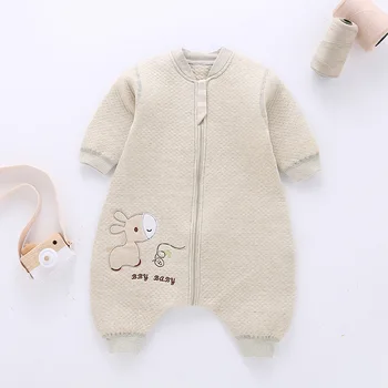 

2019 spring infant thickening cartoon animal thickening pro-body dressing color cotton quilted leg sleeping bag