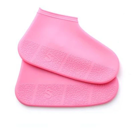 Водонепроницаемые чехлы для обуви Велоспорт дождь многоразовая обувь силиконовые латексные эластичная обувь Чехлы обувь Защищённая аксессуары пылезащитные чехлы - Цвет: A2-Pink