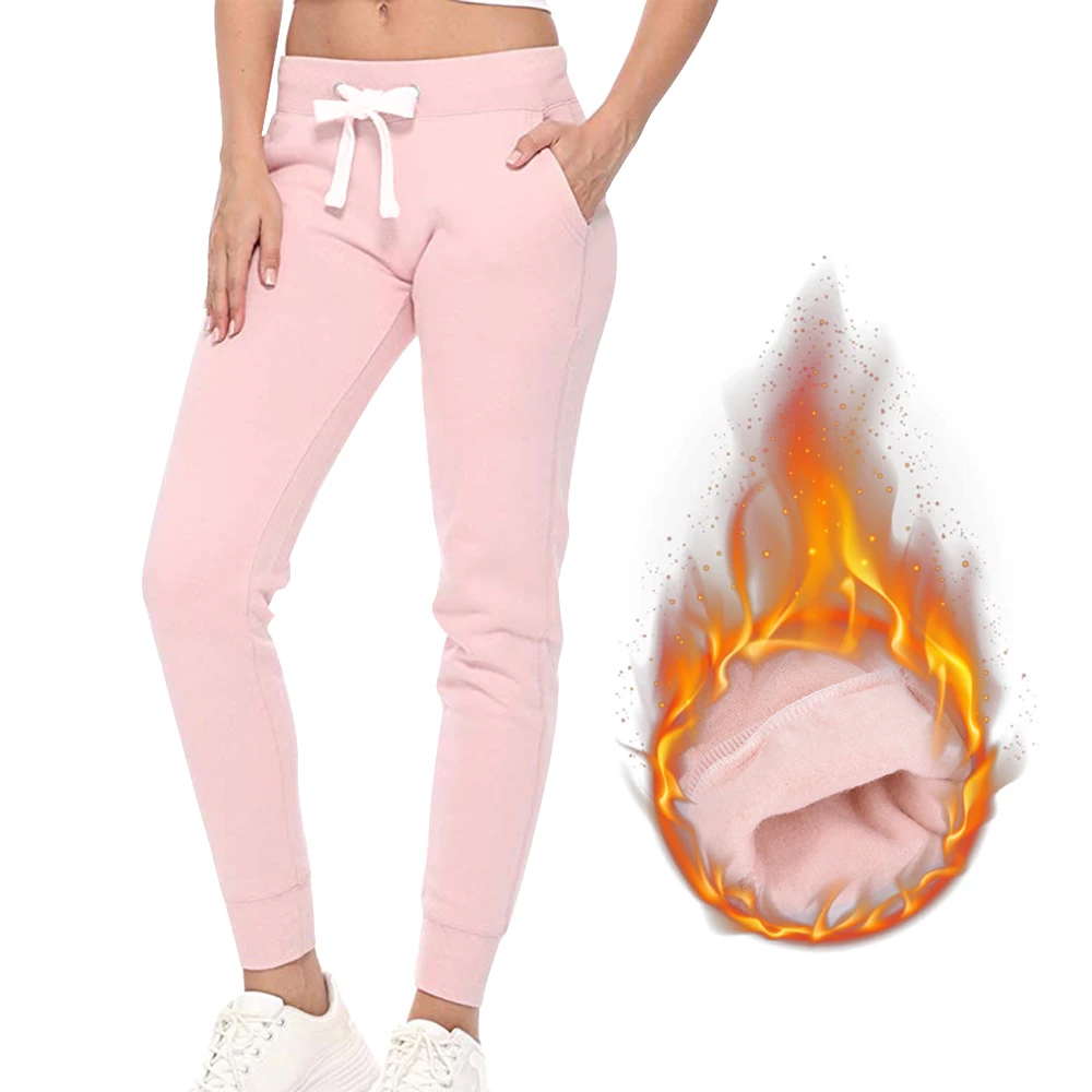 WENYUJH, осенние женские повседневные спортивные штаны, флисовые брюки для тренировок, одноцветные тонкие зимние теплые женские спортивные штаны для бега